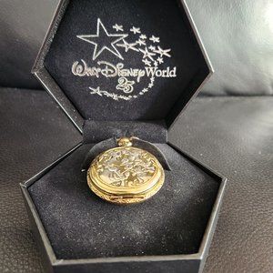 LIMITED EDITION Walt Disney World 25th Anniversary Pocket Watch-ONLY 500 CREATED